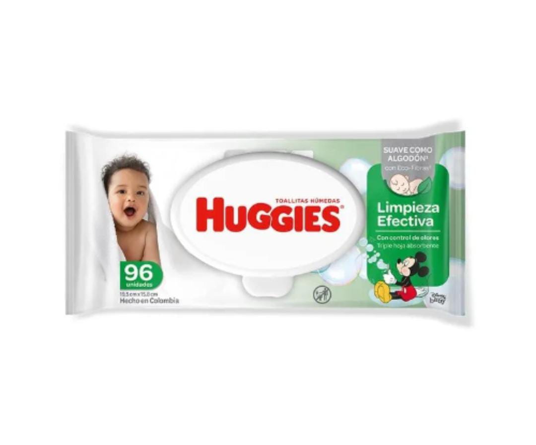 Huggies Toalla Humeda Active Fresh Ftop X 96 Unidades