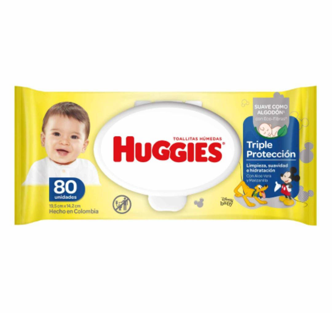 Huggies Toallitas Humedas Limpieza Cotidiana X 80 Unidades