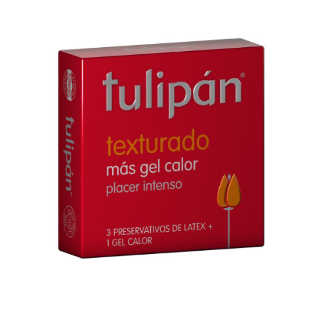 Tulipán Texturado Preservativo Caja X 3 Unidades